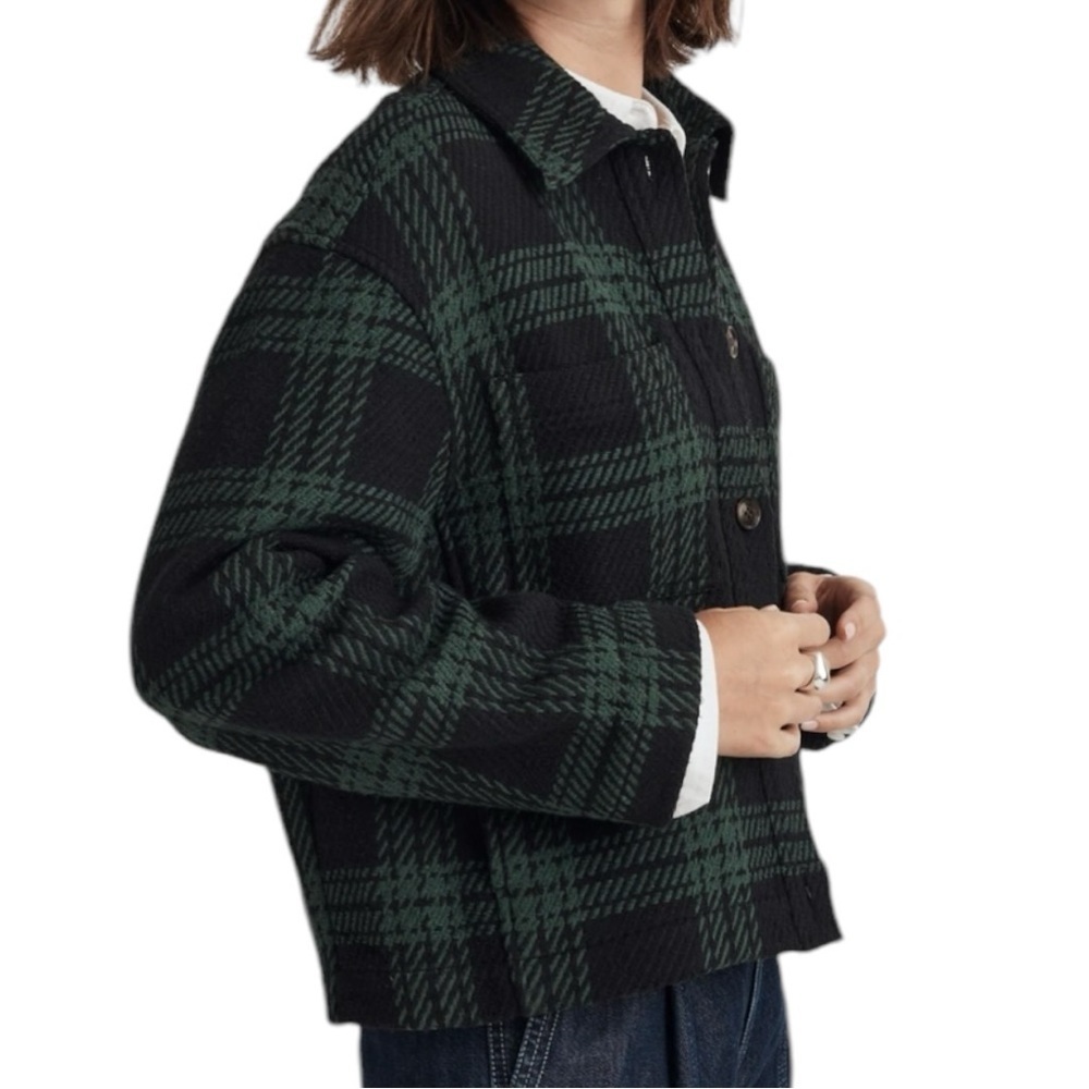 New with tags Madewell Flannel Boxy Shirt-Jacket in Plaid Size: Medium - Picture 4 of 10